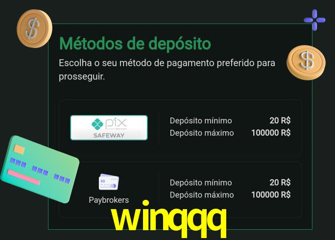 O cassino winqqq oferece uma grande variedade de métodos de pagamento